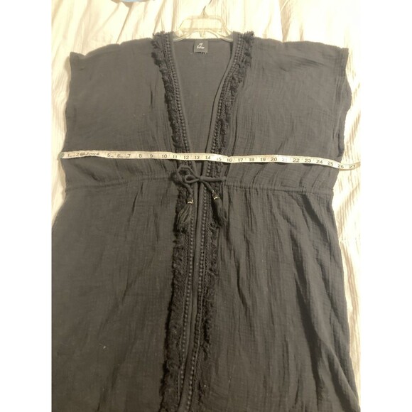Echo Womens Black Swim Cover Up One Size Lightweight Vacation Pool Beach - Picture 4 of 7